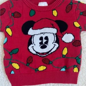 Disney Baby Mickey Mouse Christmas Sweater ♥️💚  3-6 months